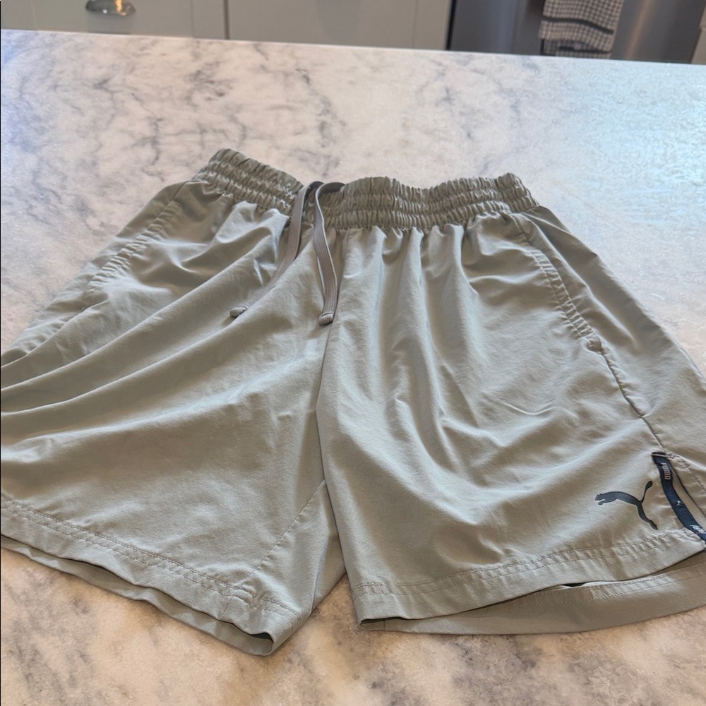 Puma Men's Athletic Shorts in light grey size large